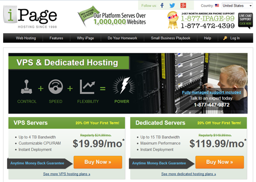iPage VPS and Dedicated Hosting