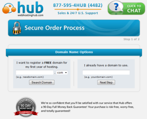 Web Hosting Hub Order Process