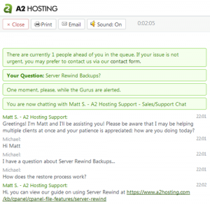 A2 Hosting Customer Support