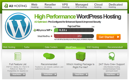 Best High Speed WordPress Hosting A2