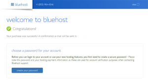 Bluehost Create Password