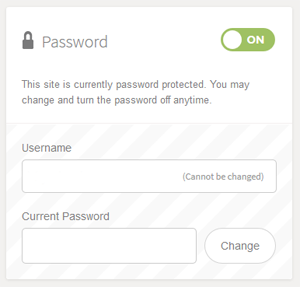 Flywheel Password Protection Settings