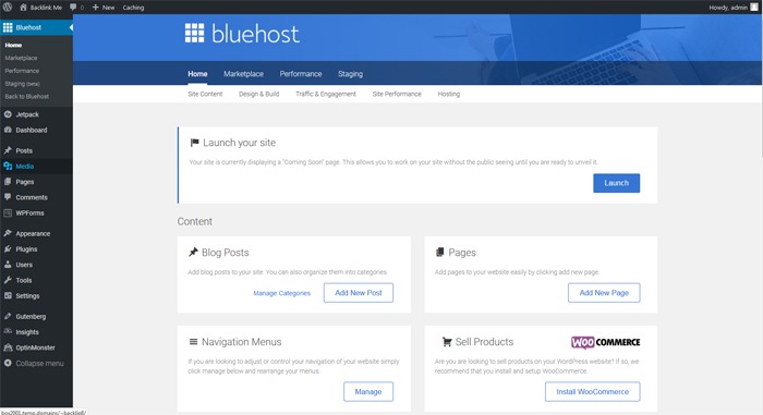 bluehost-control-panel